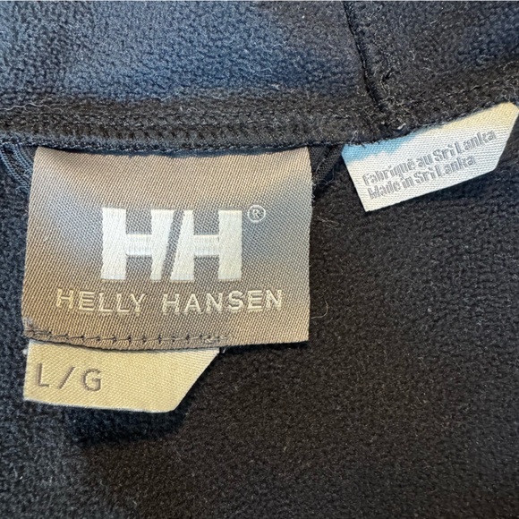 Helly Hansen Soft shell Hooded Fleece Lined Full Zip Jacket Mens Sz Large Black - Picture 14 of 14